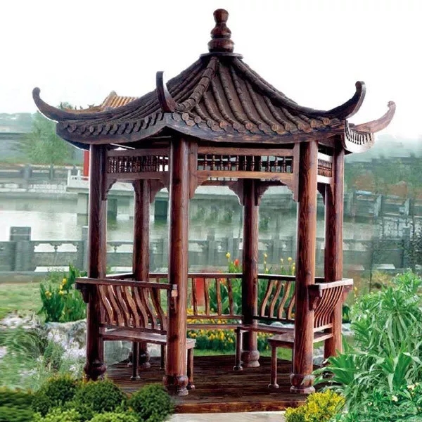 供员工吸烟和茶余饭后闲侃聊天之用;公园和公共场所的温州防腐木凉亭